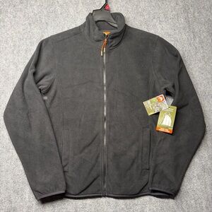 Ozark Trail Men's SMALL Polar Fleece Jacket BLACK Zip Front Mock Neck New